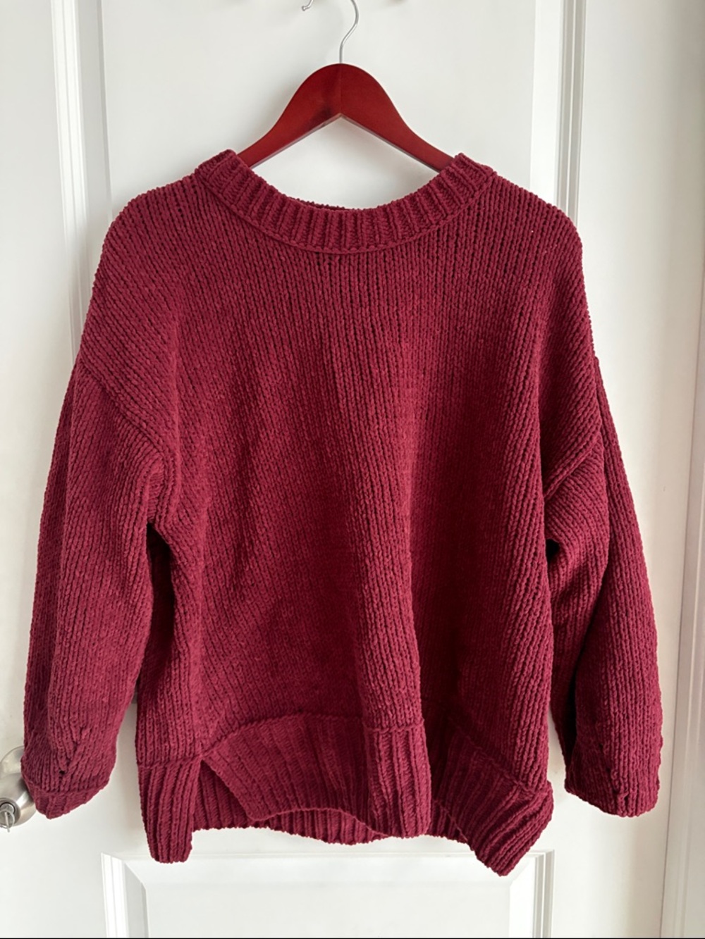aerie Chunky Crewneck Sweater - Deep Wine